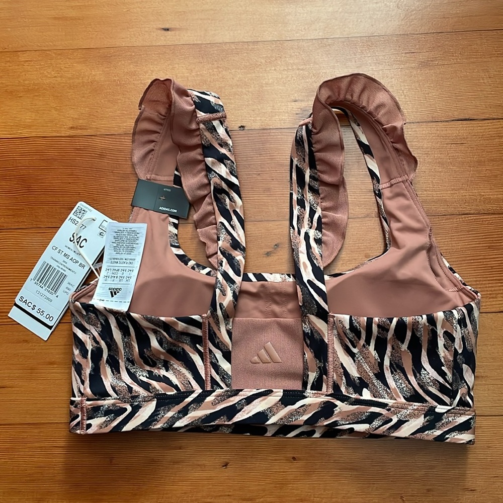 NWT Adidas Studio Sports Bra - Picture 2 of 6